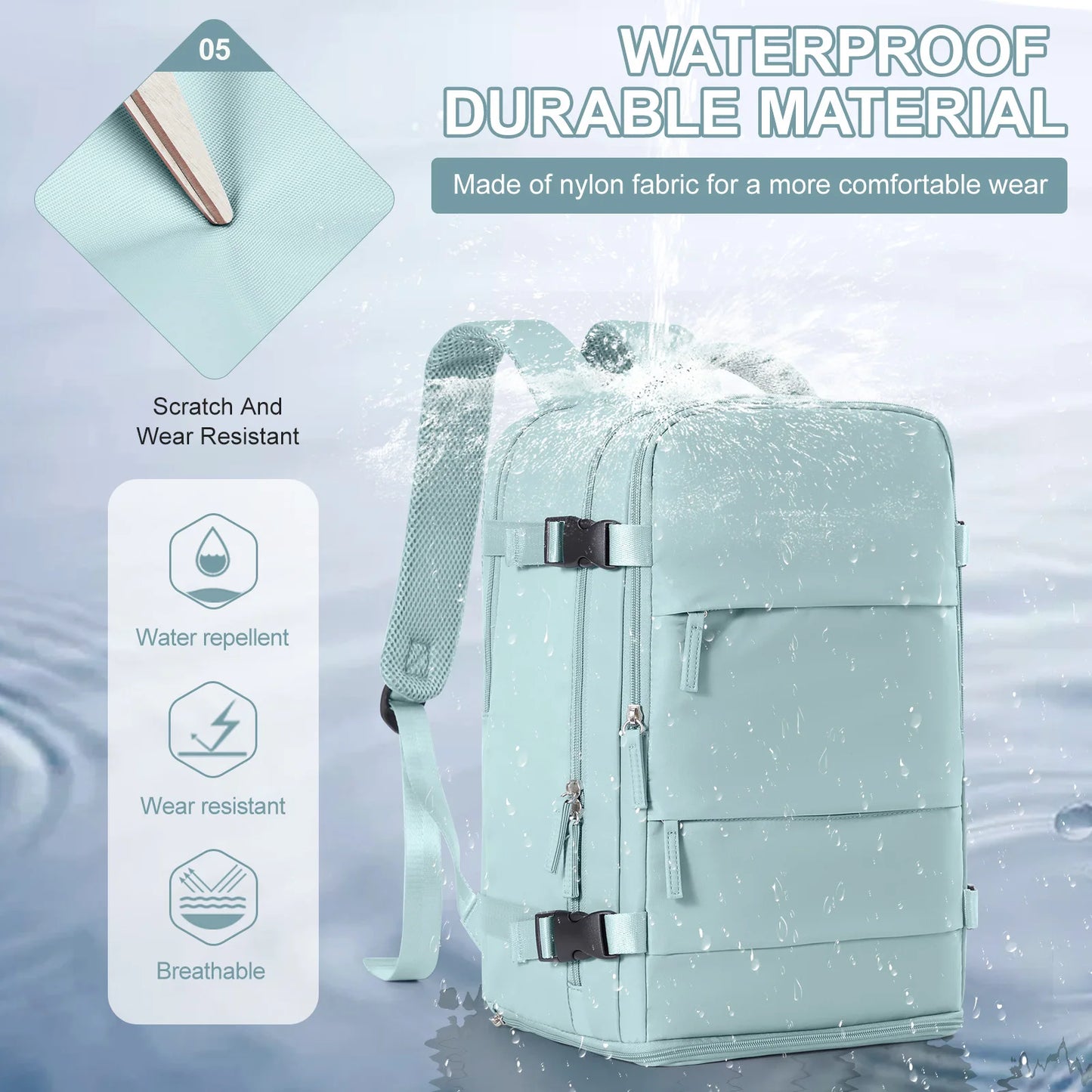 Sac à Dos de Voyage Cabine – Imperméable & Multi-Compartiments (40×20×25 cm)